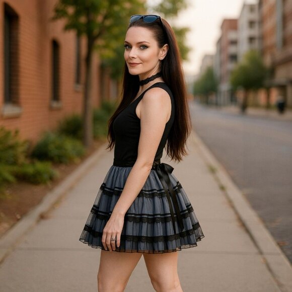 Long Time Gone Black Cropped Tank Barbed Wire Pentagram Graphic Gothic M - Picture 3 of 8